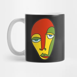 Simple lines face (color) Mug